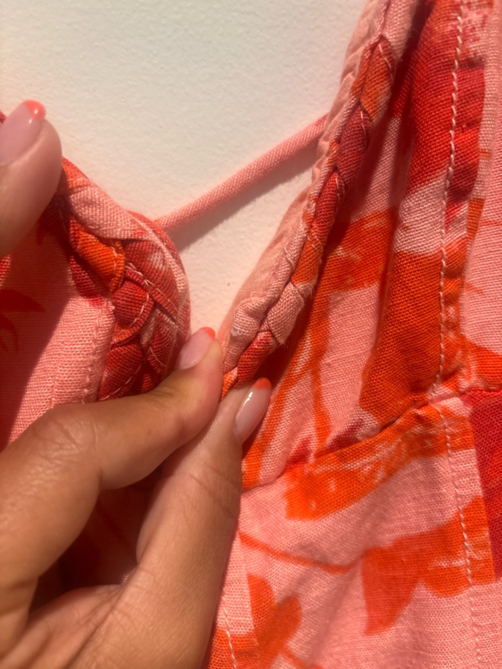 Free People Pink Mini Dress with Red Floral Print - Picture 5 of 5